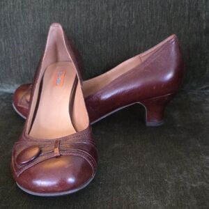 Miz Mooz Trimble Rich Brown Leather Heels